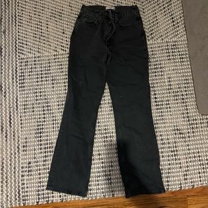 Agolde mid rise relaxed boot black jeans size 25